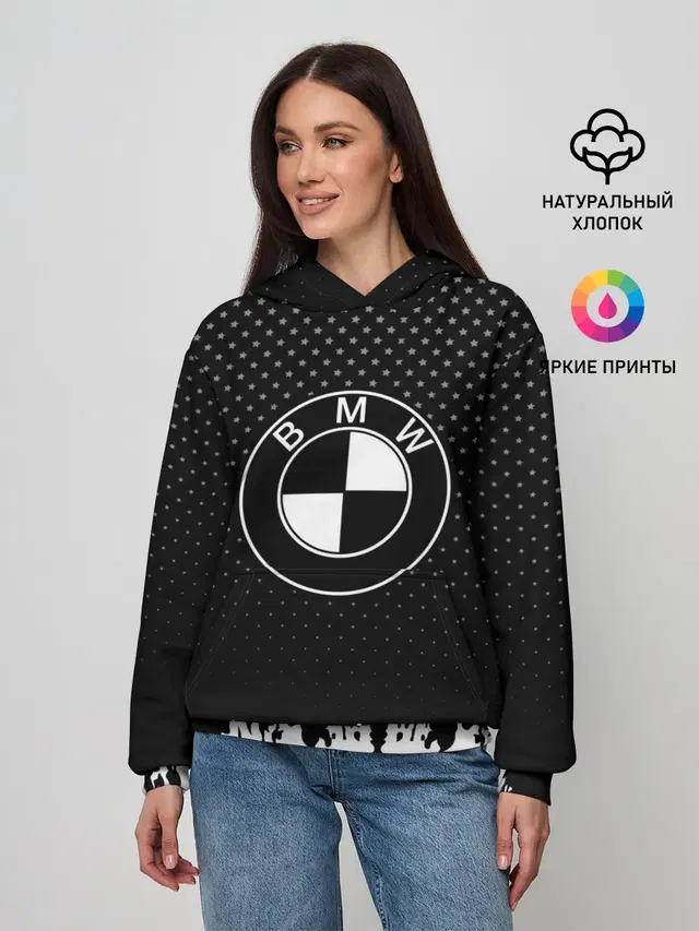 Женское худи с принтом «BMW»