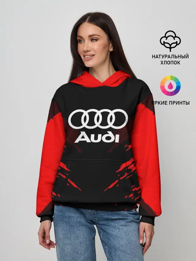 Женское худи с принтом «Audi — AUDI SPORT COLLECTION»