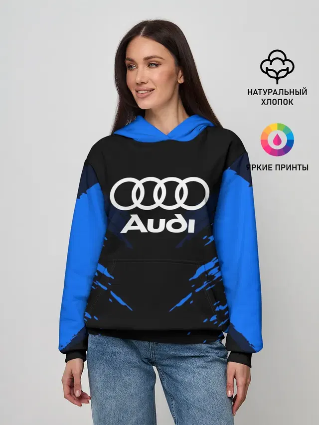 Женское худи с принтом «Audi — AUDI SPORT COLLECTION»