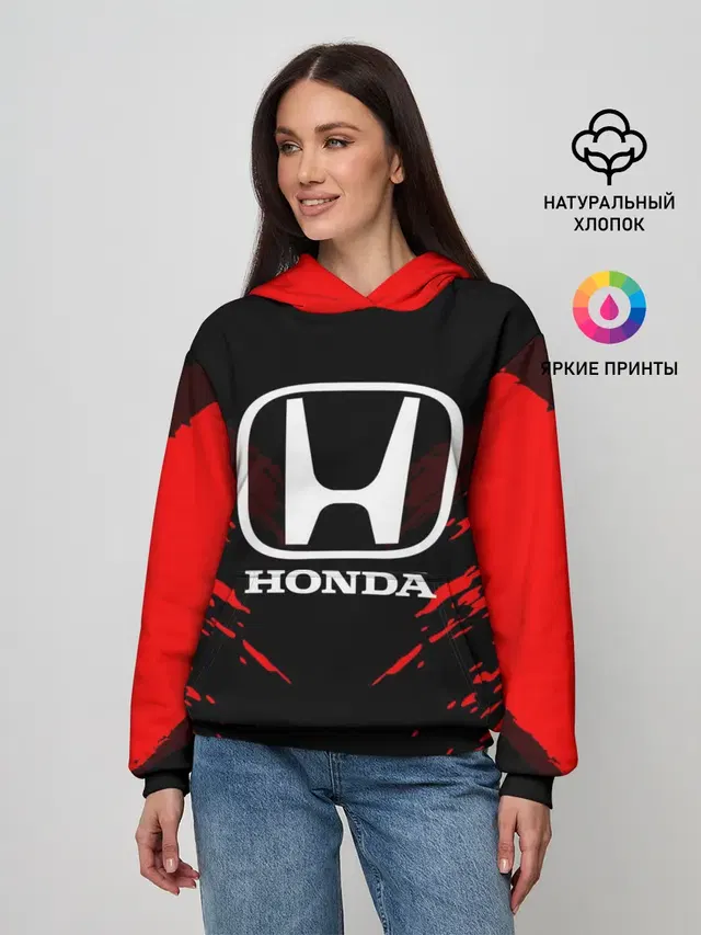 Женское худи с принтом «Honda Sport Collection»