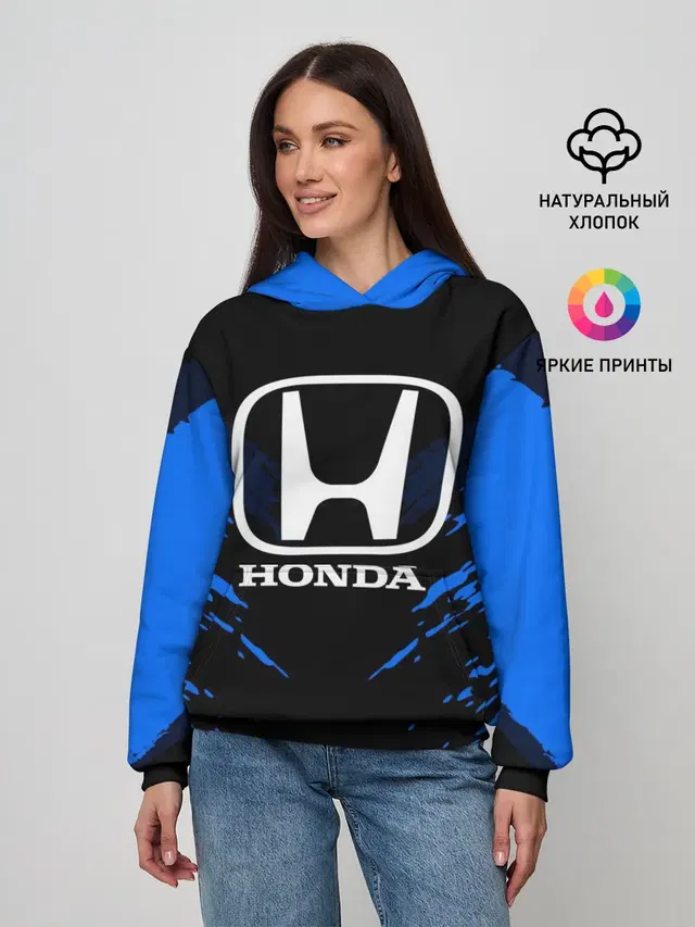 Женское худи с принтом «Honda — HONDA SPORT COLLECTION»