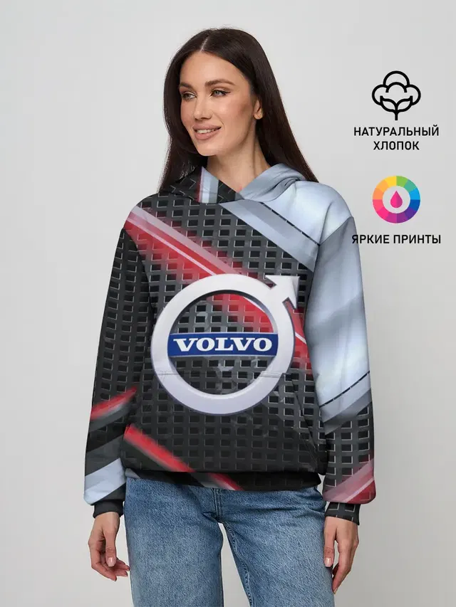 Женское худи с принтом «Volvo — VOLVO high speed collection»