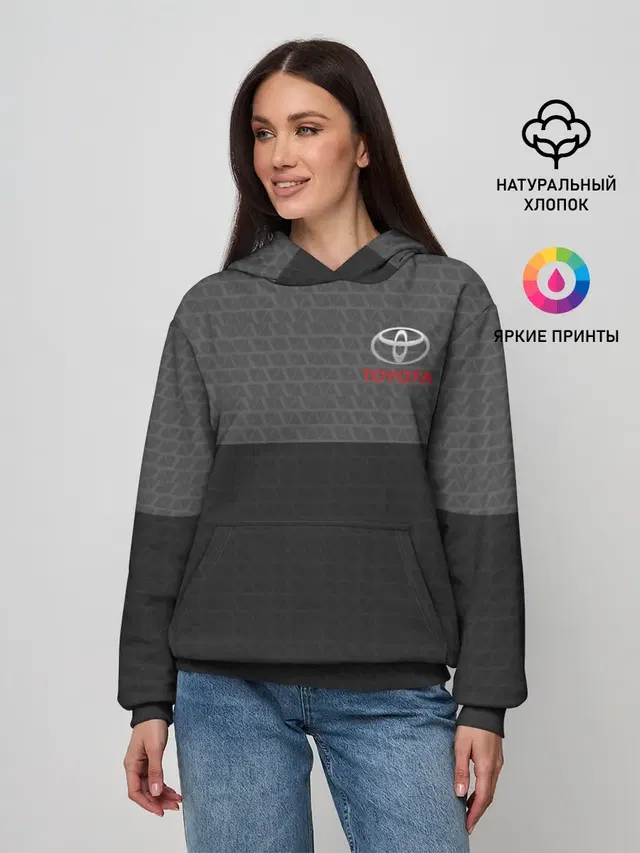 Женское худи с принтом «Тойота — TOYOTA SPORT»