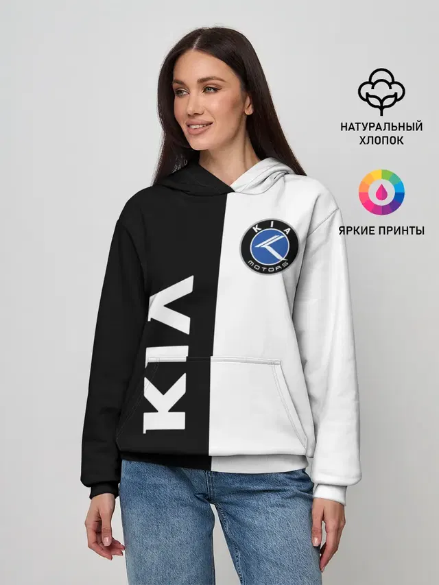 Женское худи с принтом «KIA — Kia Motors»