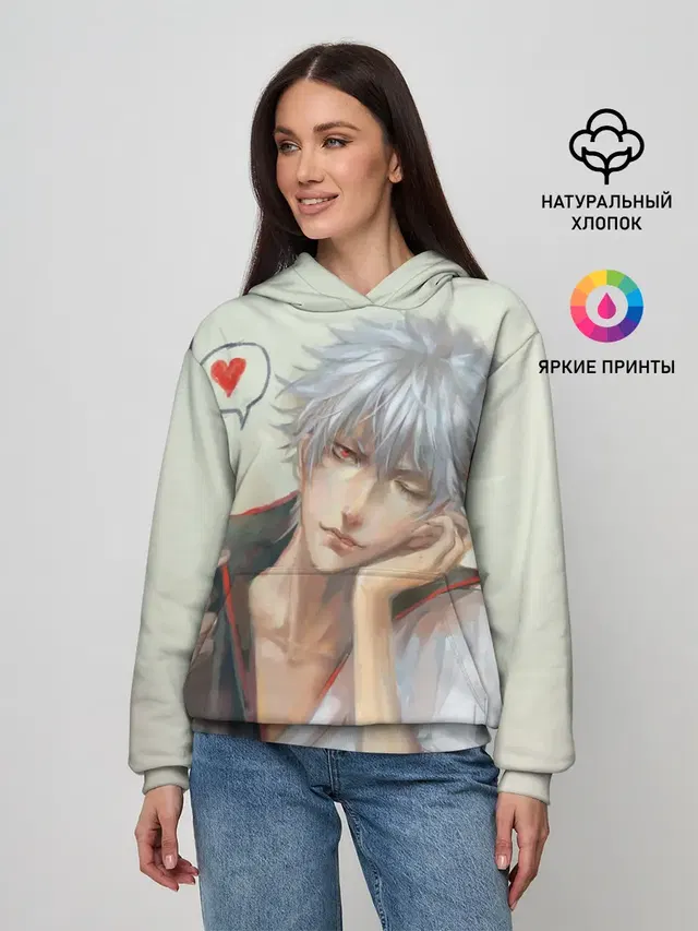 Женское худи с принтом «Sakata Gintoki»