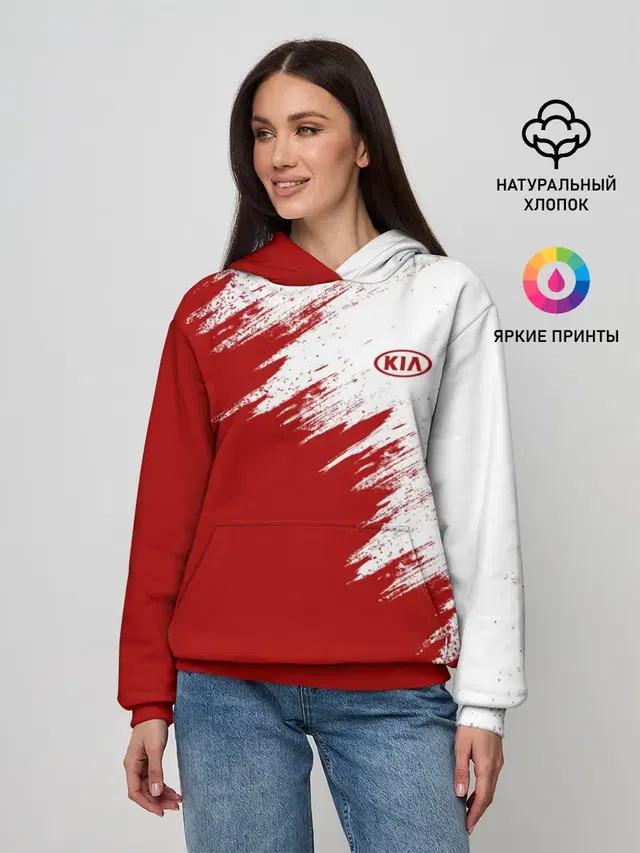 Женское худи с принтом «KIA»
