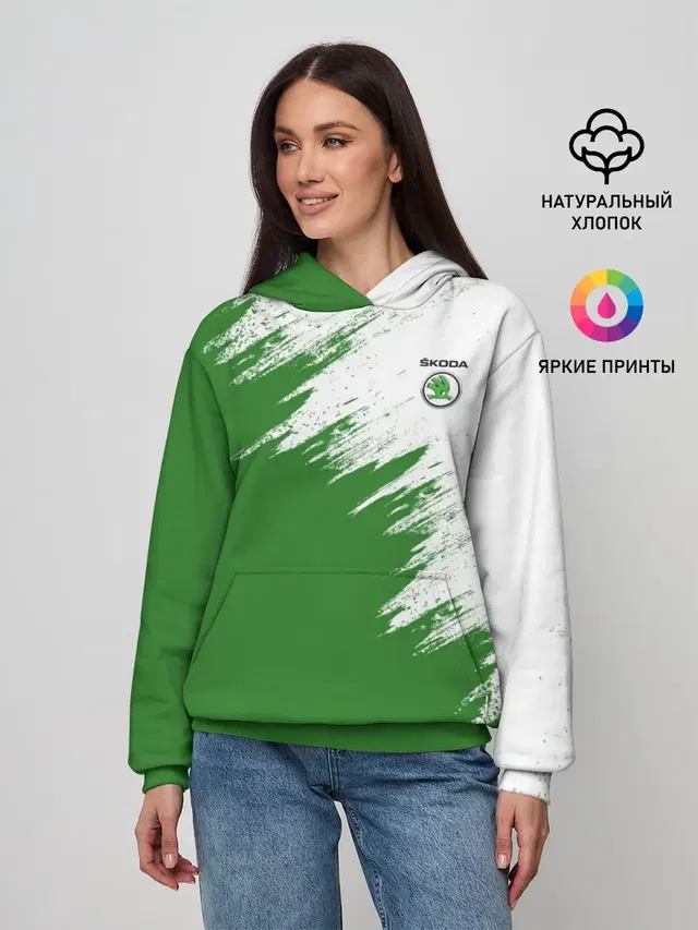 Женское худи с принтом «Skoda»
