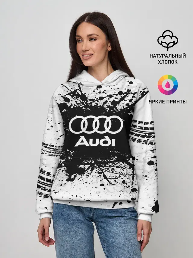 Женское худи с принтом «Audi»