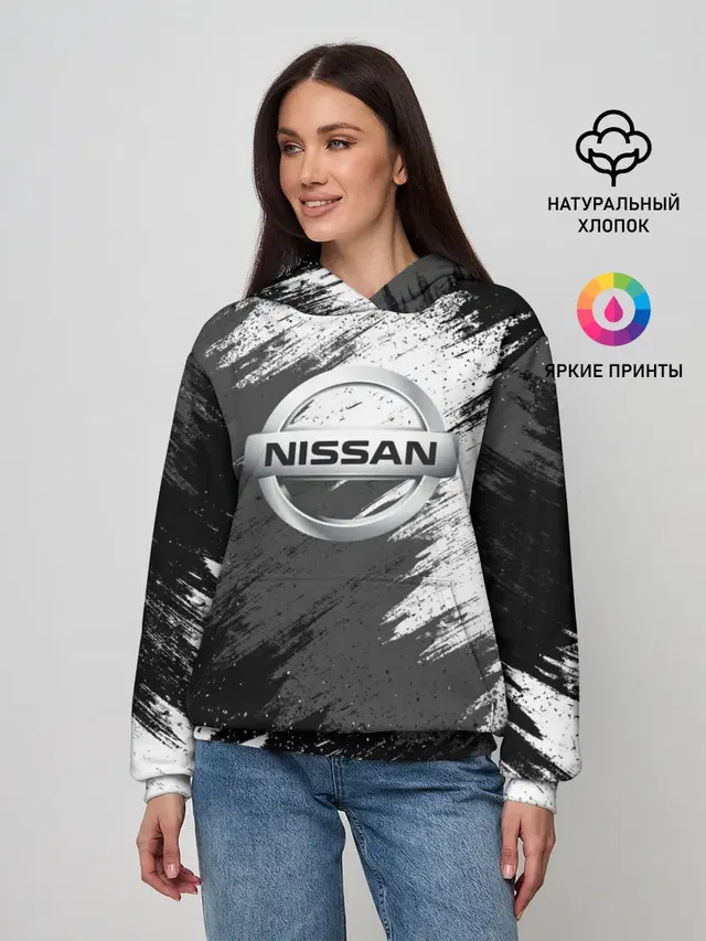 Женское худи с принтом «Nissan»