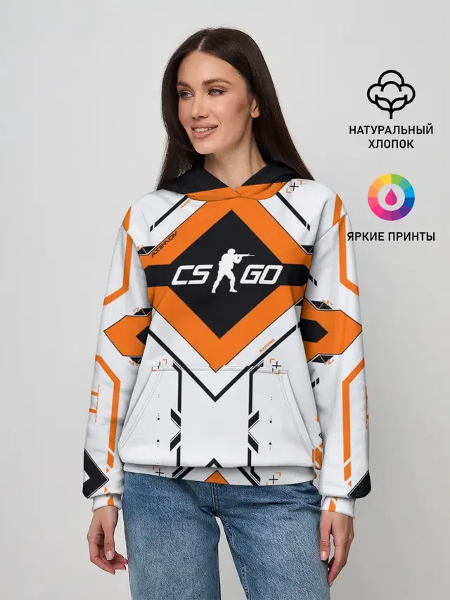 Женское худи с принтом «Counter-Strike — Asiimov»