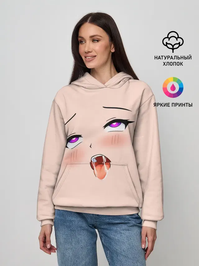 Женское худи с принтом «Ahegao pick»