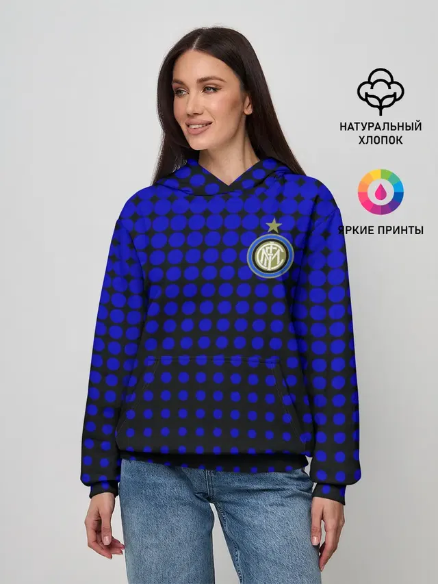 Женское худи с принтом «Inter Milan»