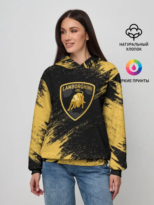 Женское худи с принтом «Lamborghini»