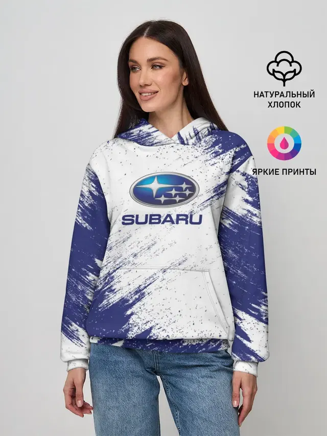 Женское худи с принтом «Subaru»