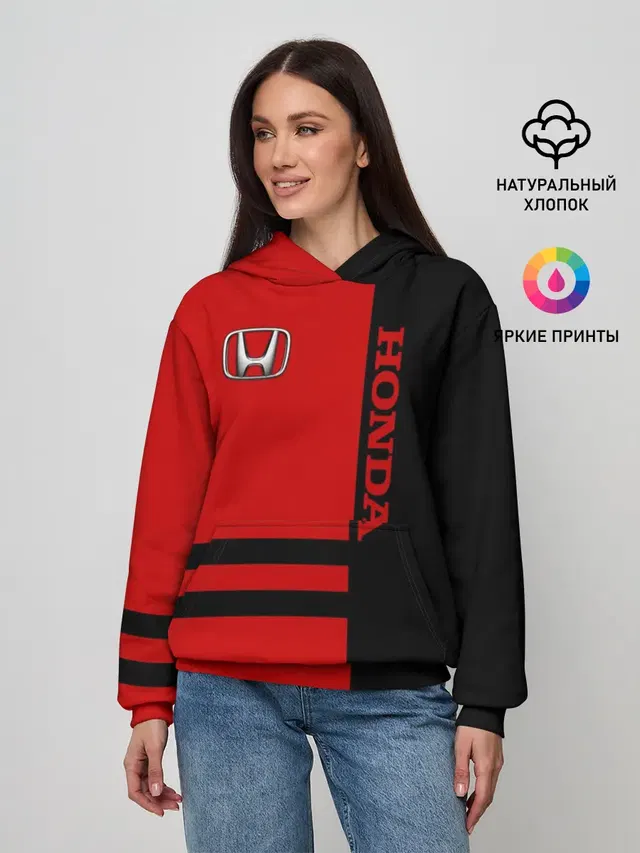 Женское худи с принтом «Racing stripes»