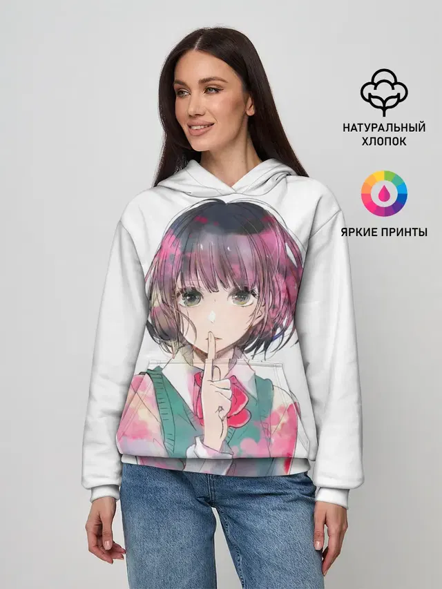 Женское худи с принтом «Kuzu no Honkai»