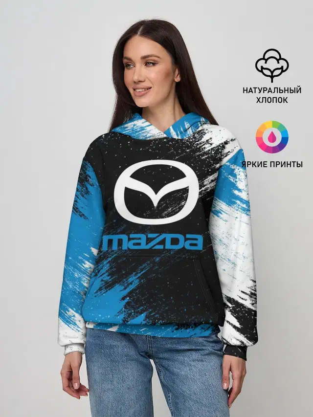 Женское худи с принтом «Mazda»