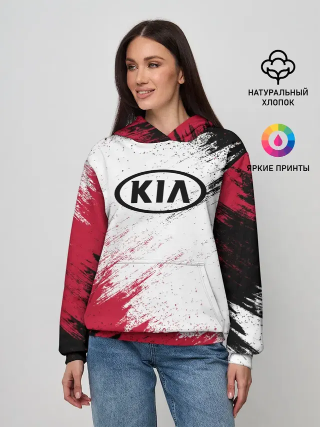 Женское худи с принтом «KIA»