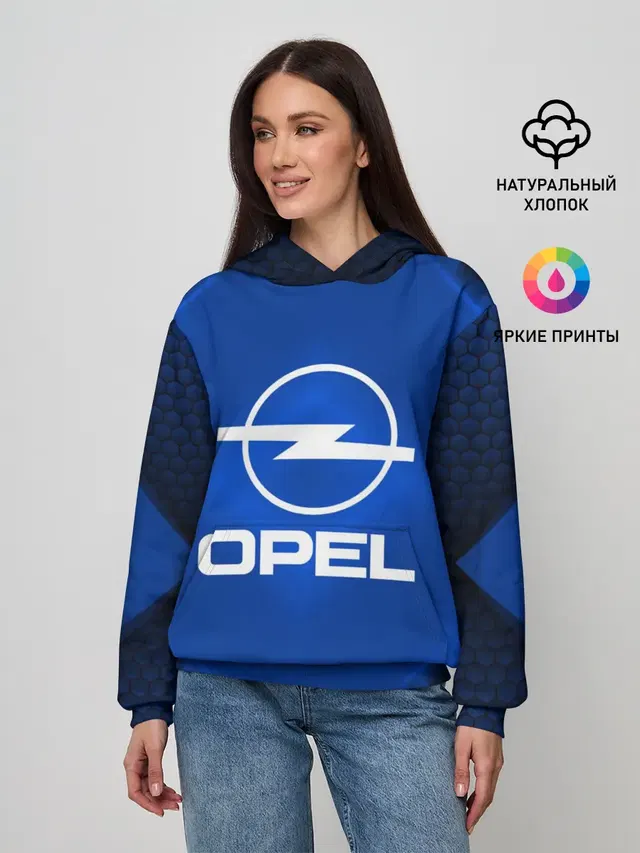 Женское худи с принтом «Opel — Opel SPORT»