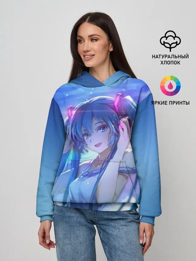 Miku на фоне космоса