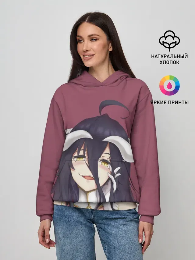 Женское худи с принтом «Overlord — Albedo Overlord»