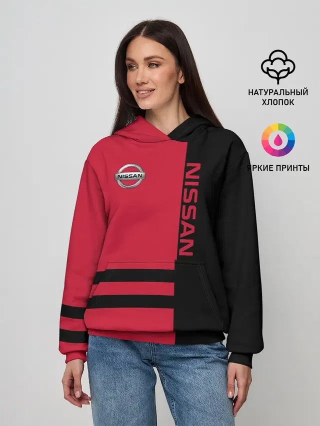 Женское худи с принтом «Nissan»