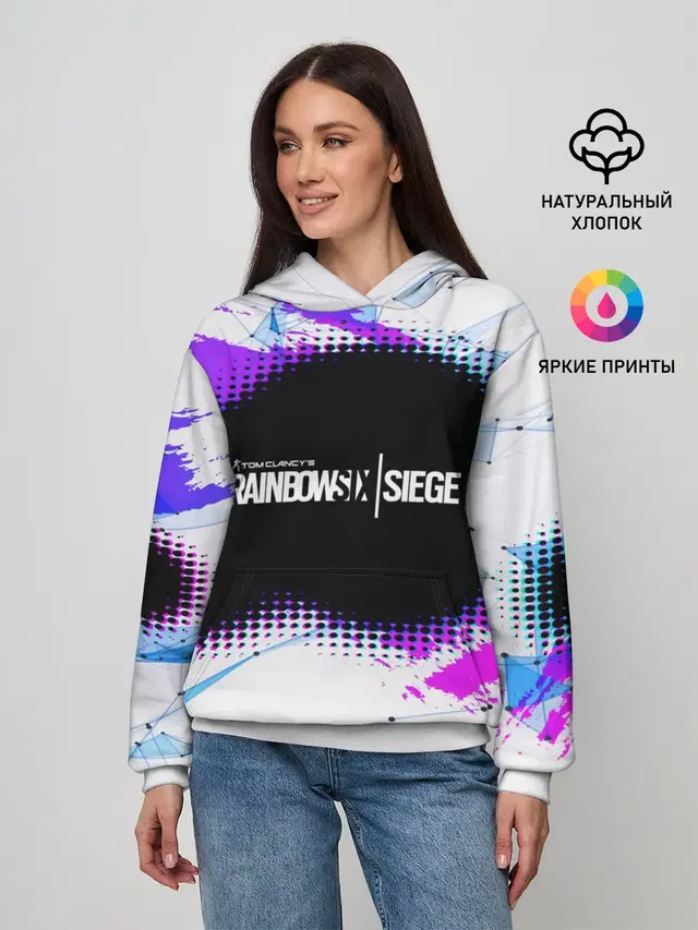 Женское худи с принтом «Halftone»