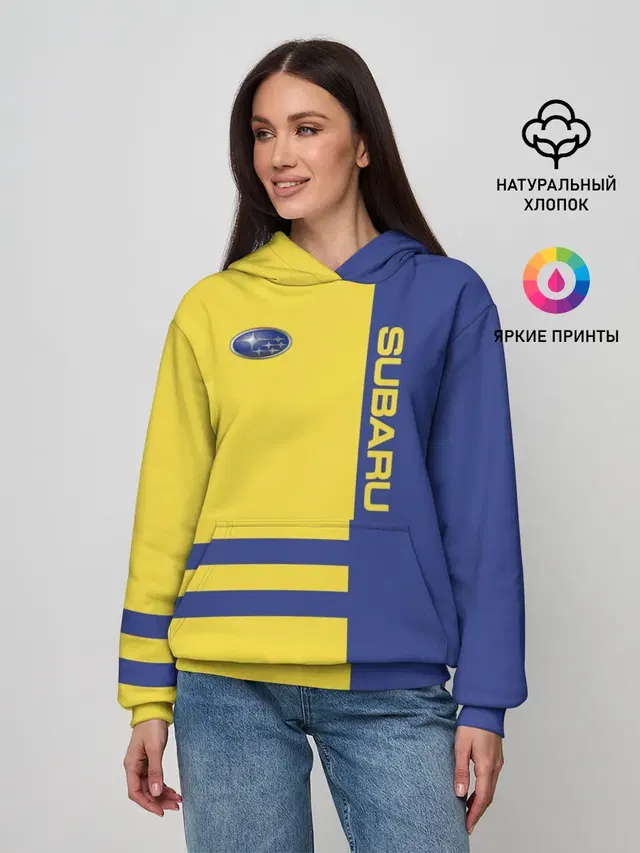 Женское худи с принтом «Subaru»