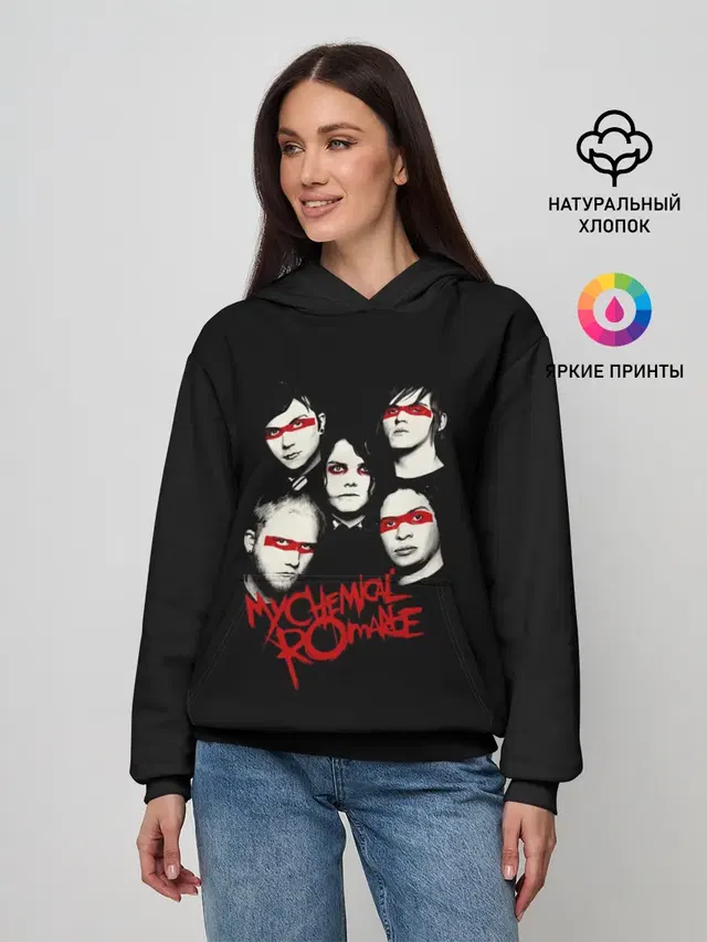 Женское худи с принтом «My Chemical Romance — Группа My Chemical Romance»