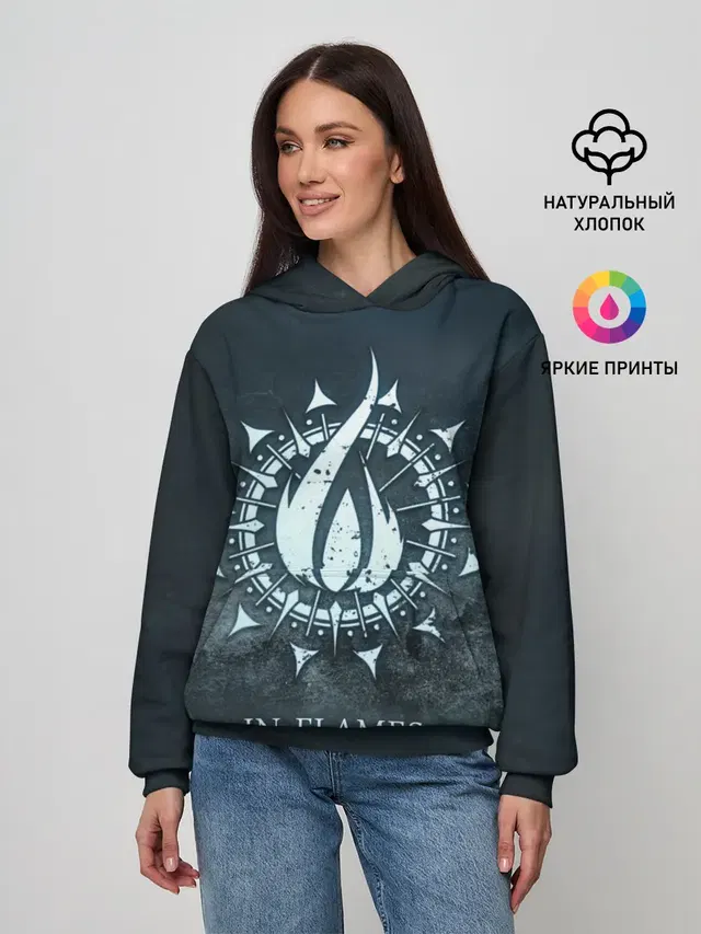 Женское худи с принтом «In Flames»