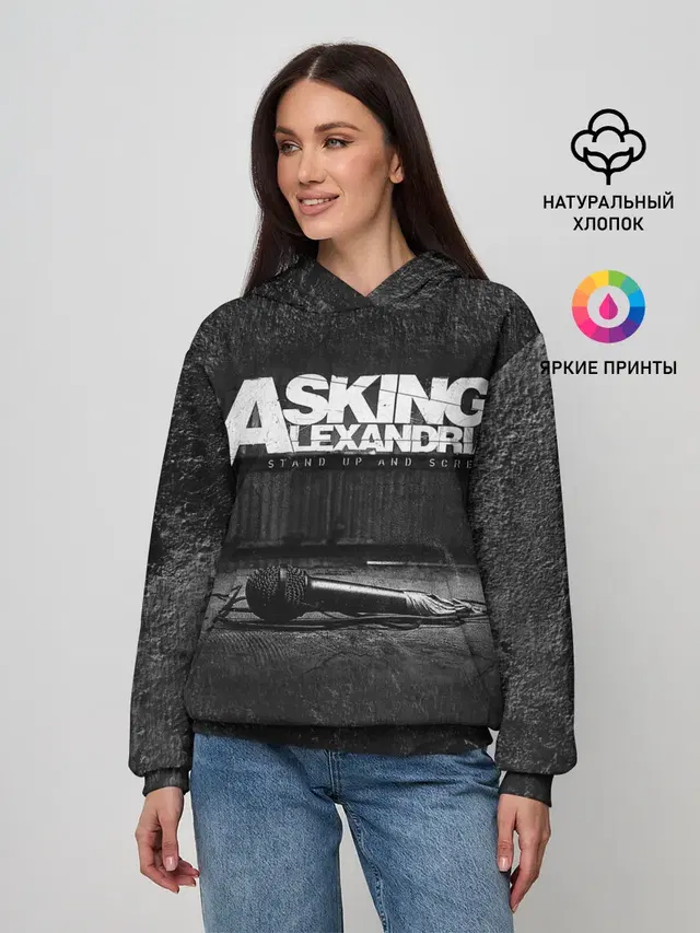 Женское худи с принтом «Asking Alexandria»