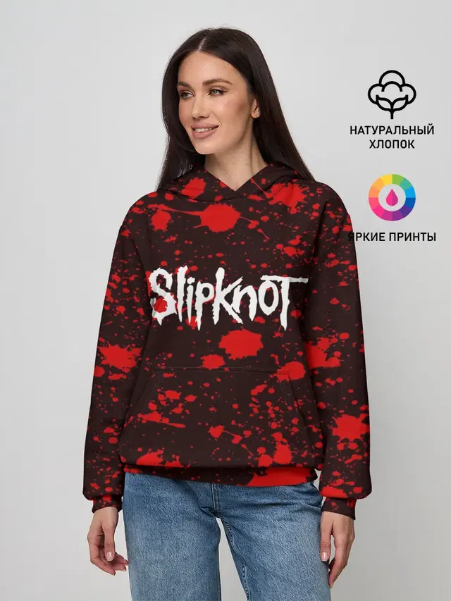 Женское худи с принтом «Slipknot»