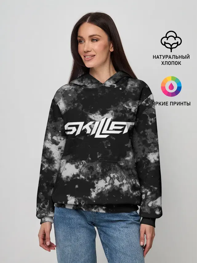 Женское худи с принтом «Skillet»