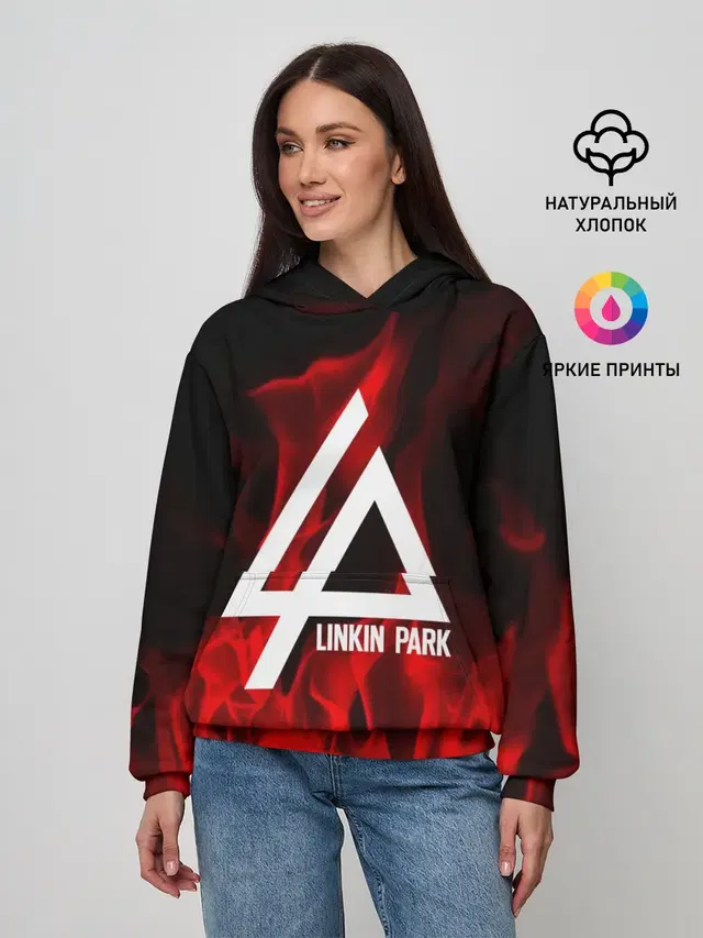 Женское худи с принтом «Flame»