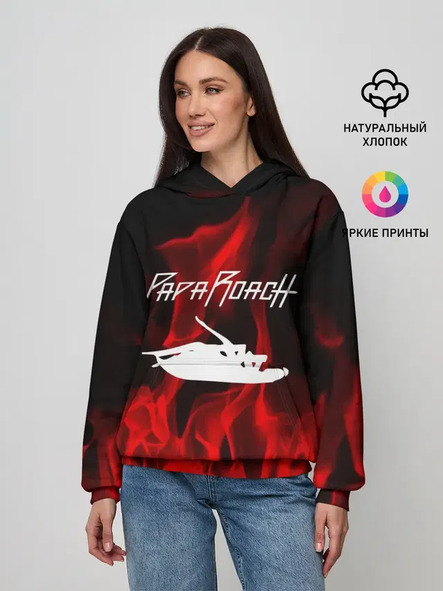 Женское худи с принтом «Papa Roach»