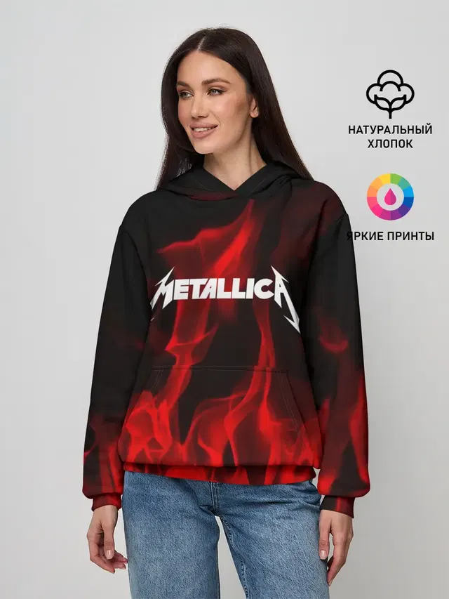 Женское худи с принтом «Metallica»