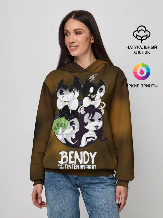 Женское худи с принтом «Bendy»