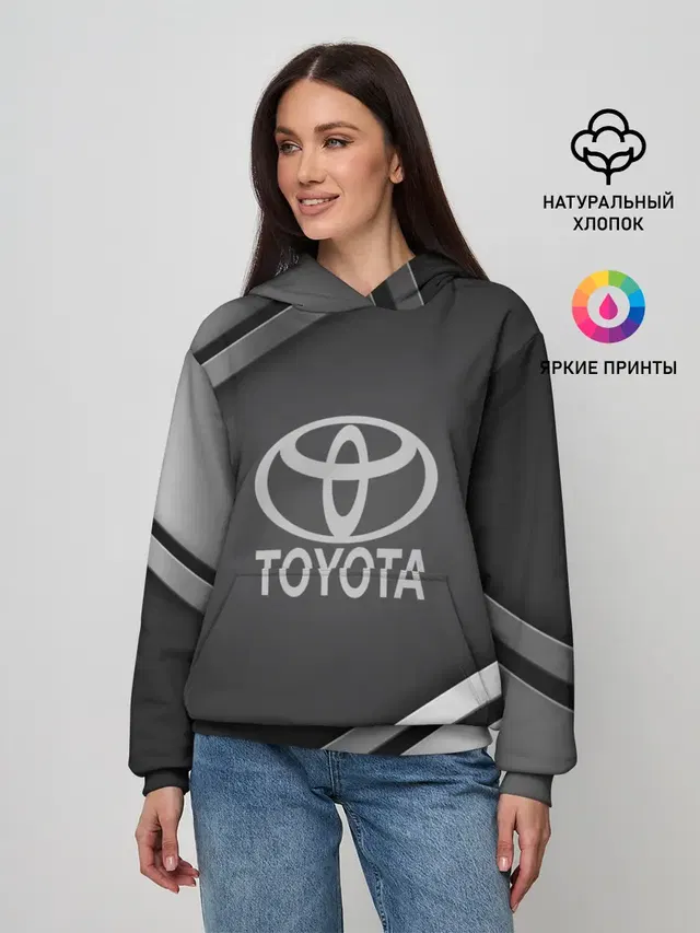 Женское худи с принтом «Тойота — TOYOTA SPORT»