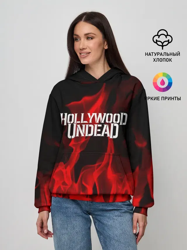 Женское худи с принтом «Hollywood Undead»