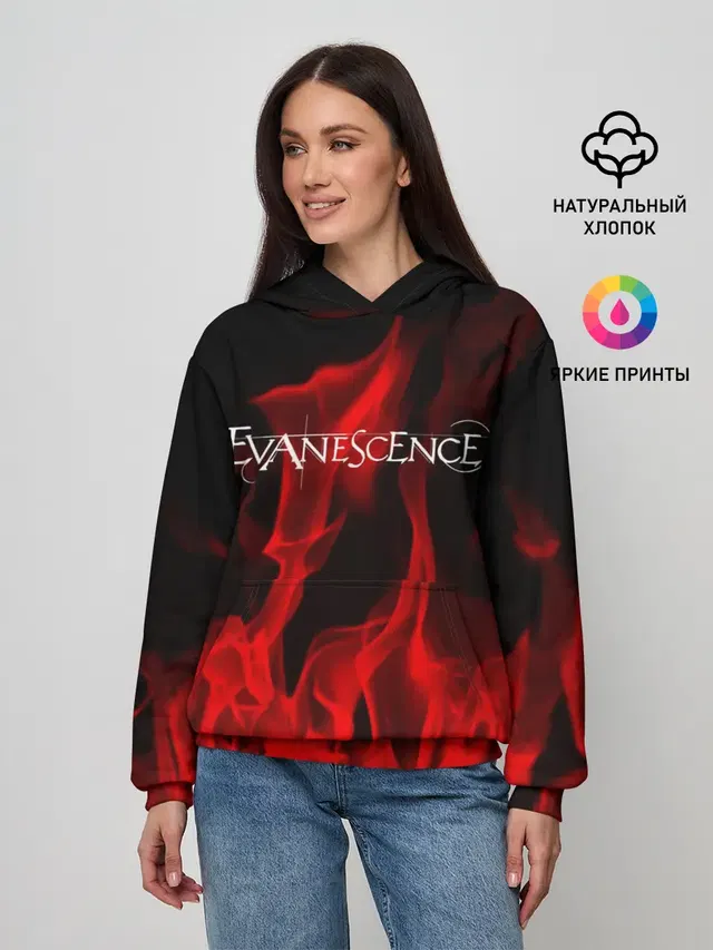 Женское худи с принтом «Evanescence»