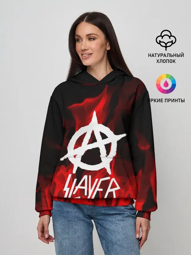 Женское худи с принтом «Slayer»