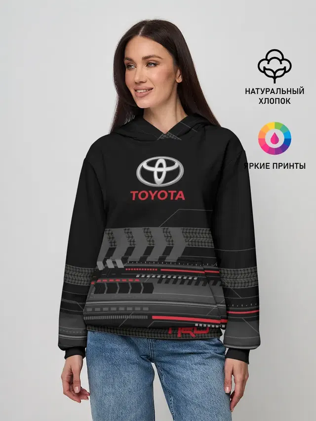 Женское худи с принтом «Тойота — Toyota 1»
