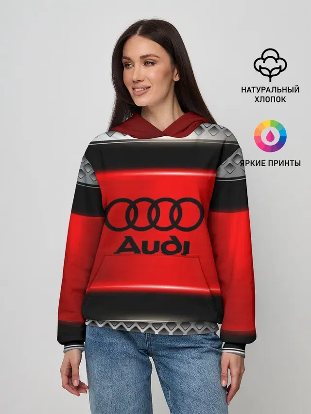 Женское худи с принтом «Audi»
