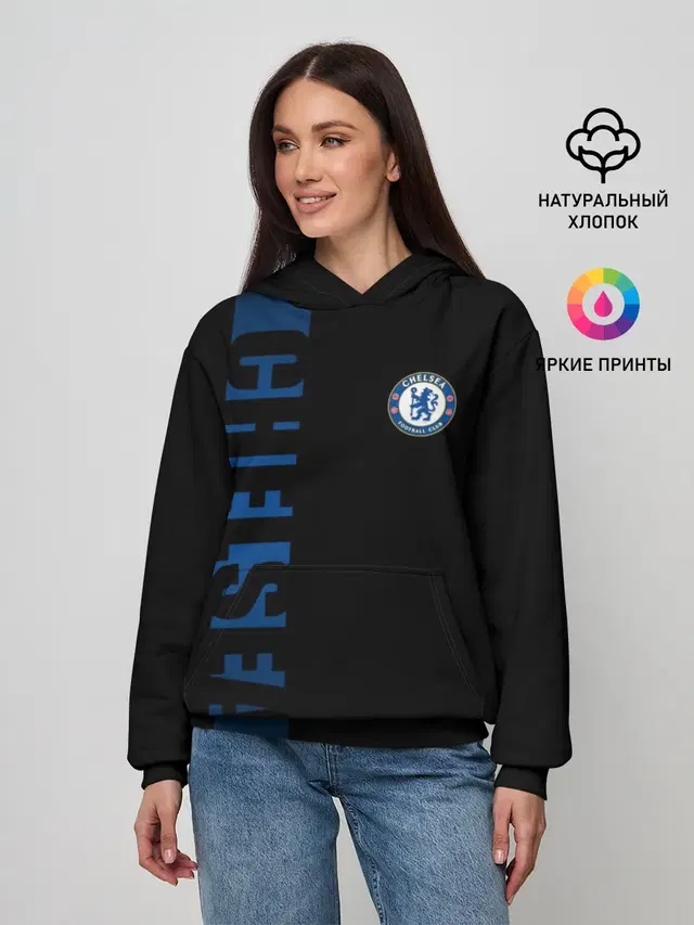 Женское худи с принтом «Heraldic lion — CHELSEA SPORT»