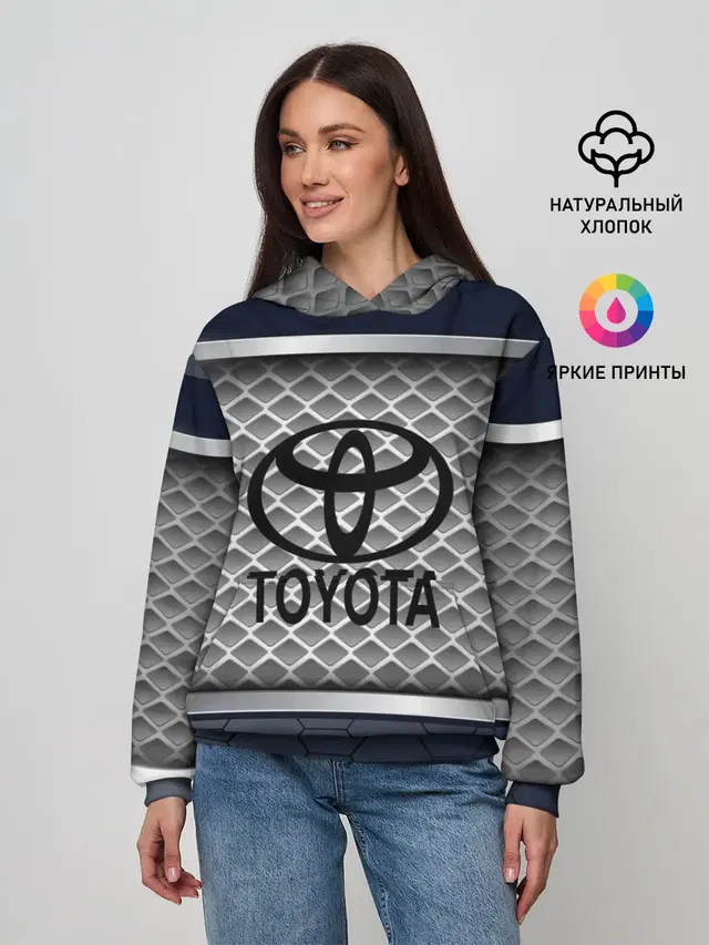 Женское худи с принтом «Тойота — TOYOTA SPORT»