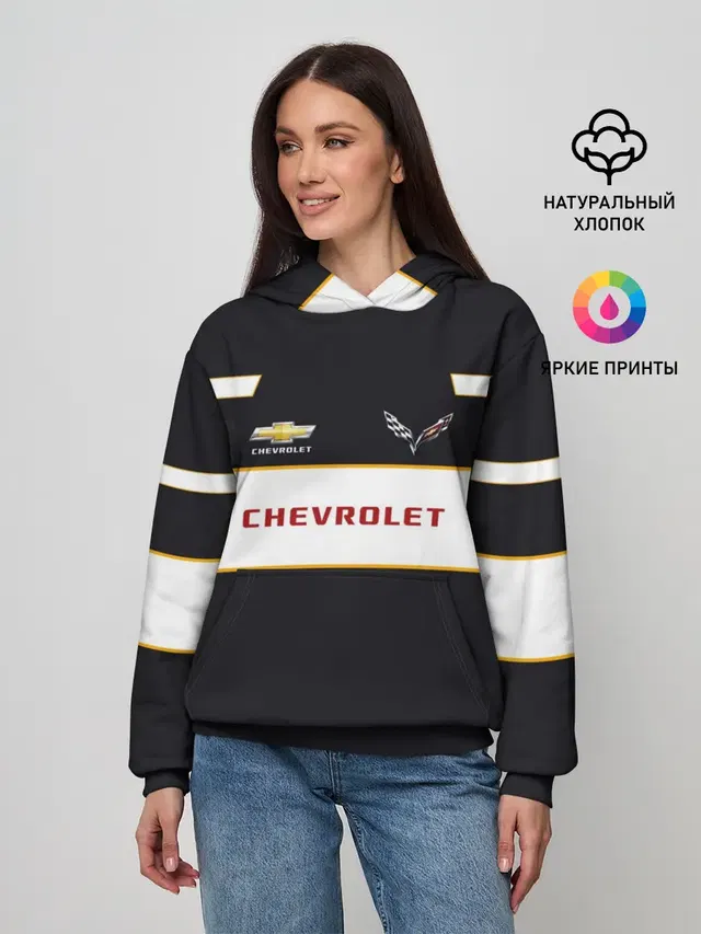 Женское худи с принтом «Chevrolet»