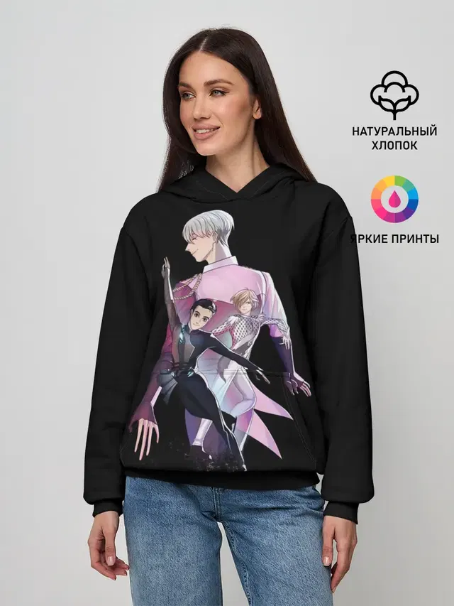 Женское худи с принтом «Yuri on Ice 2»