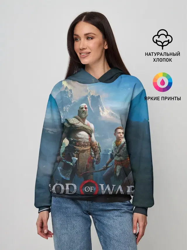 Женское худи с принтом «God of war»