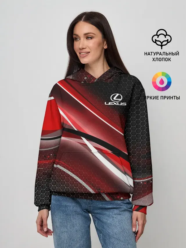 Женское худи с принтом «Honeycomb pattern»