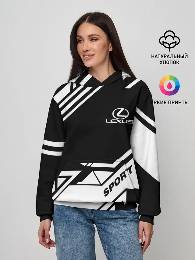 Женское худи с принтом «Lexus — LEXUS SPORT»
